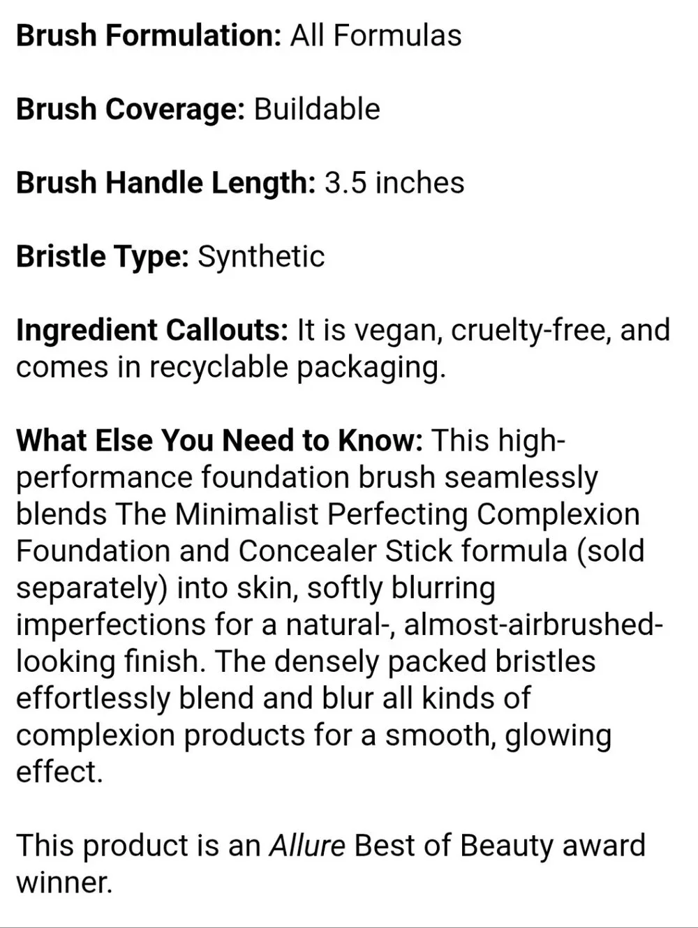 NIB MERIT THE BRUSH NO 1 TAPERED BLENDING BRUSH